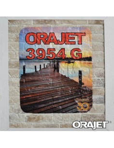Vinilo Orajet 3954 para aplicaciones publicitarias sobre ladrillo o cemento y decoración de fachadas.
