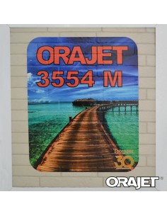Vinilo Orajet 3554 para aplicaciones publicitarias sobre ladrillo o cemento y decoración de fachadas