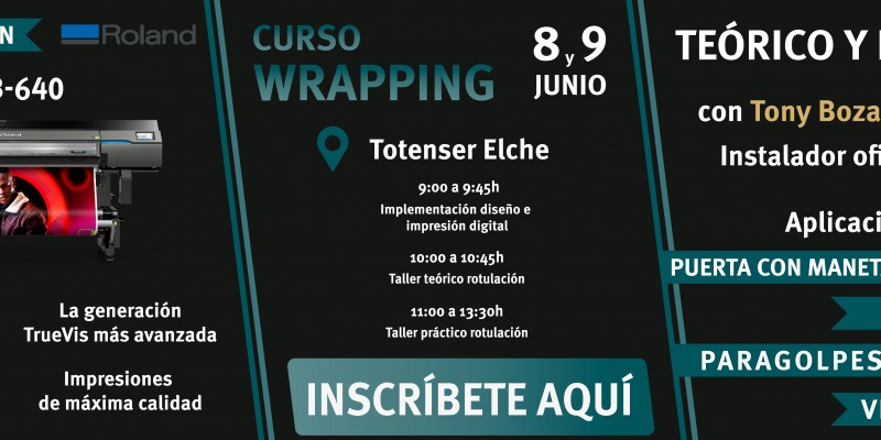 Inscríbete de forma gratuita al Curso Wrapping Totenser 2023